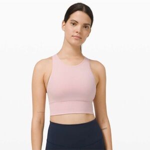 LULULEMON eb to train bra porcelain pink size 4 new with tags